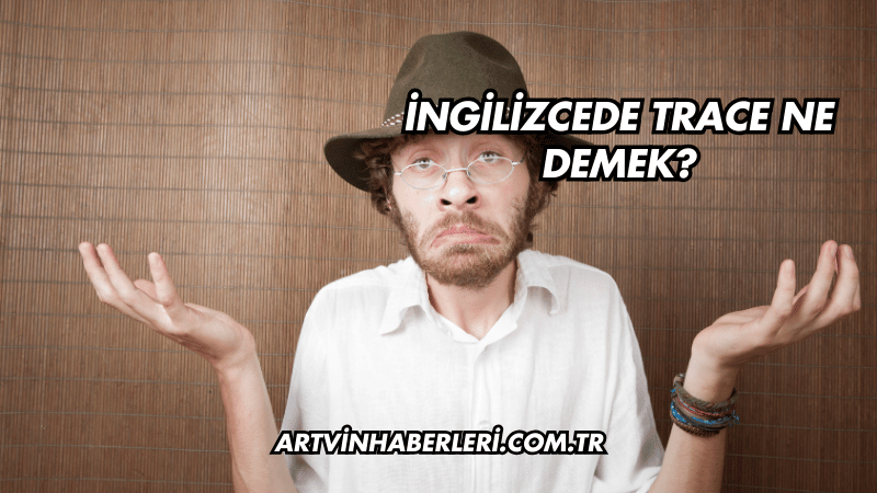 İngilizcede Trace Ne Demek?