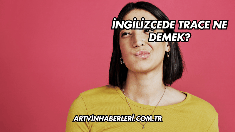 İngilizcede Trace Ne Demek?