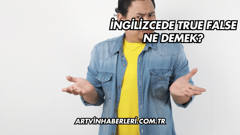 İngilizcede True False Ne Demek?