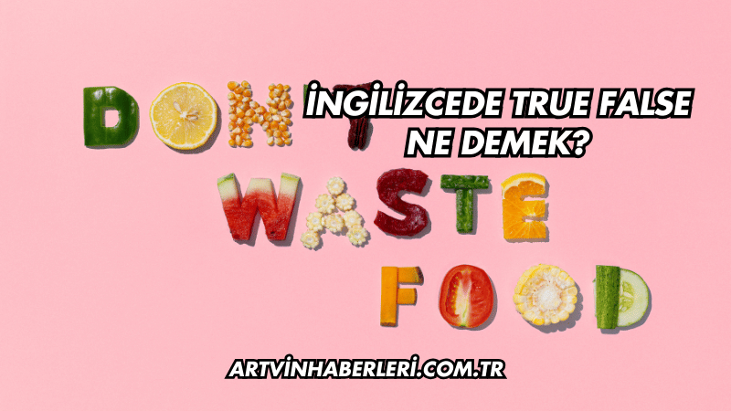 İngilizcede True False Ne Demek?