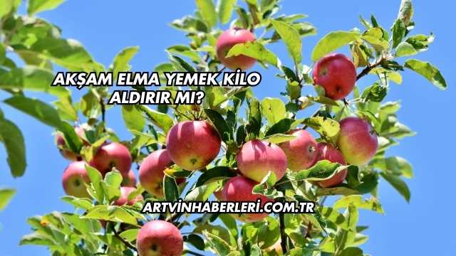 Akşam Elma Yemek Kilo Aldırır mı?
