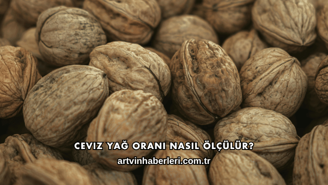 Ceviz Yağ Oranı Nasıl Ölçülür?